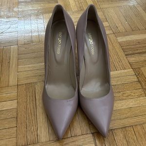 Sergio Rossi Rose Leather Stillettos